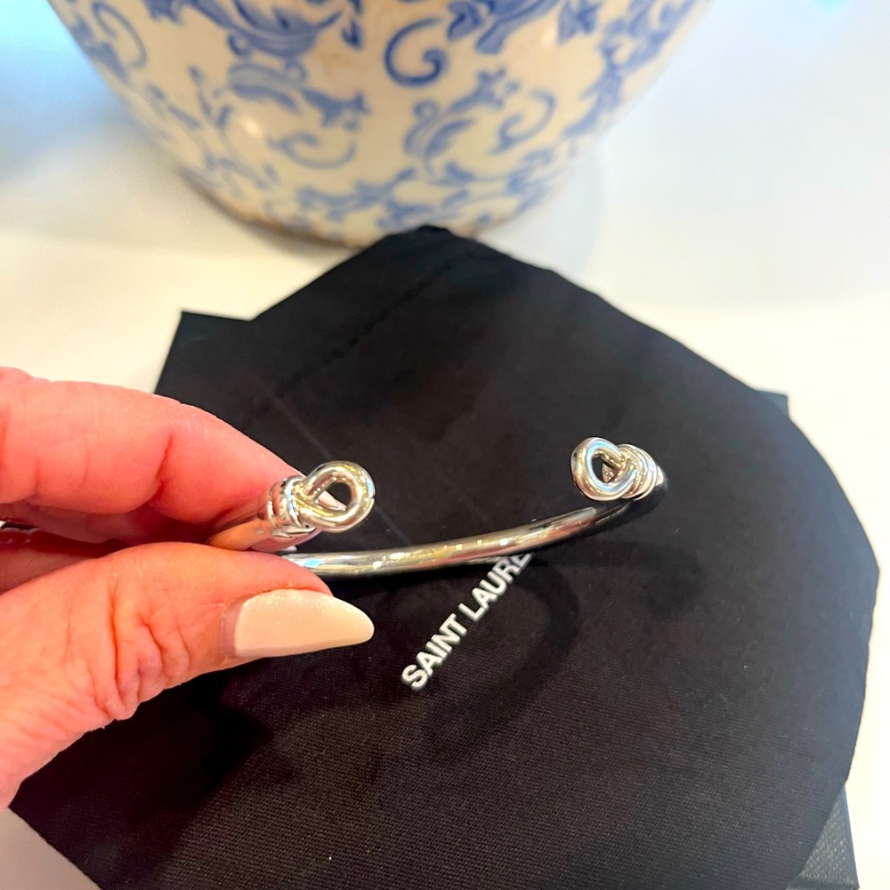 NIB Saint Laurent silver bracelet